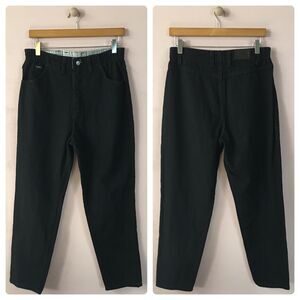 Vintage Lee Black Elastic Waist Mom Jeans EUC Size 10 Short
